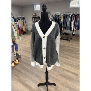 Bibi Woman’s Color block Seater Size L Gray And White